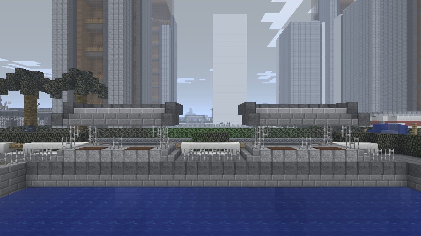 Decimation Minecraft mod screenshot: Rivers and bridges